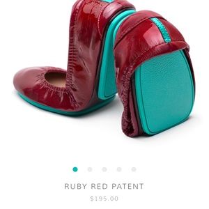 Tieks Ruby Red Patent Flats Sz 7